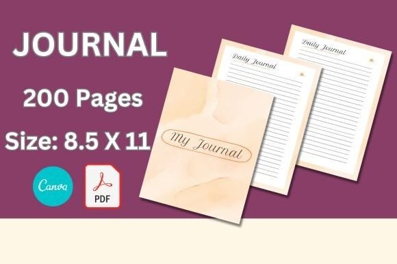 200 Editable Sheets Fall Journal for Canva