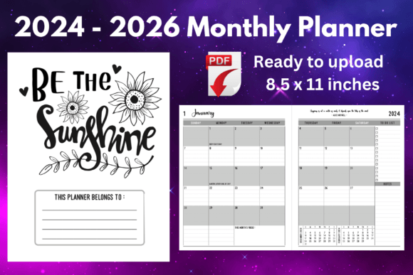 2024-2026 Monthly Planner: A 3-Year Organization Tool