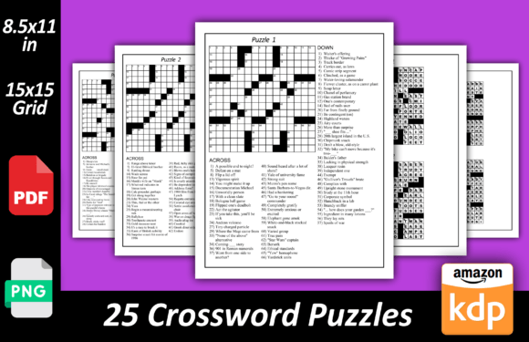 25 Crossword Puzzles 4: A Practical Tool for KDP Publishers and Puzzle Enthusiasts