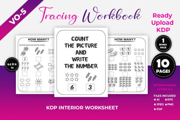Counting Objects Math Worksheet for Kids – A Versatile Design Asset for Educators and Creators