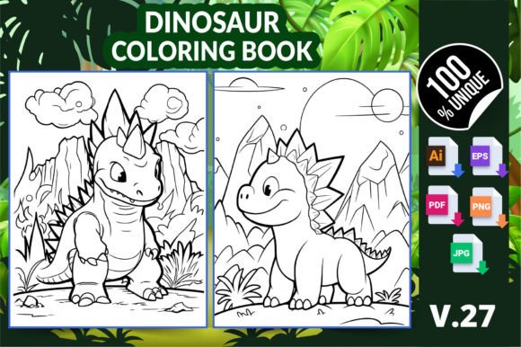 Dinosaur Coloring Book KDP Interior V27: A Practical Review for Self-Publishers and Coloring Enthusiasts