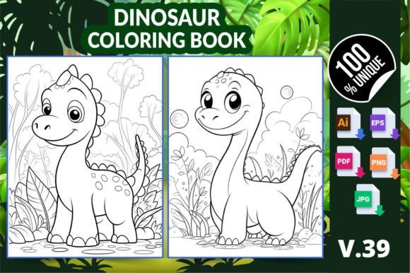 Dinosaur Coloring Book KDP Interior V39 Guide
