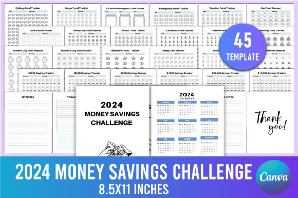 Editable 2024 Money Savings Challenge: A Practical Planning Tool for Strategic Financial Goals
