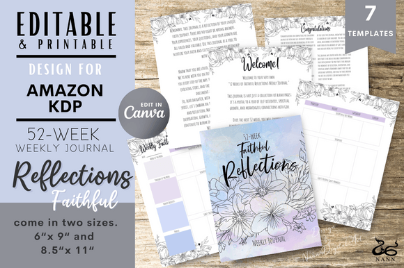 Faithful Reflection Weekly Journal: Customizable Templates for Deeper Insight