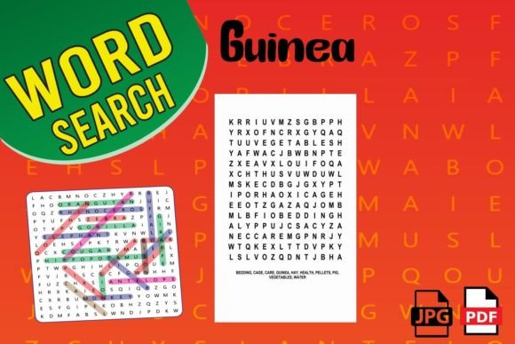 Guinea Pigs Word Search Puzzles: A Practical Resource for KDP Activity Book Interiors