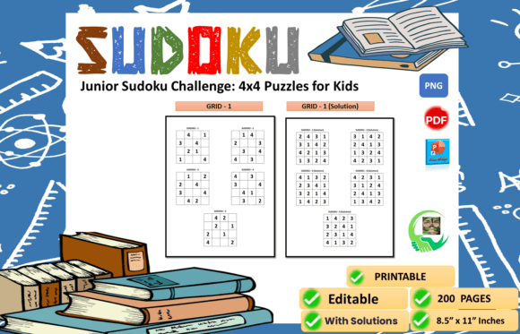 Junior Sudoku Challenge 4x4 Puzzles Kids: Building Logic Skills One Grid at a Time