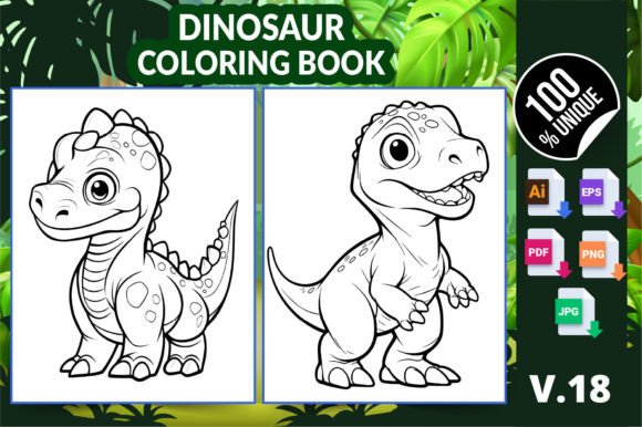 Unlocking Creative and Commercial Potential with the Dinosaur Coloring Book KDP Interior V18